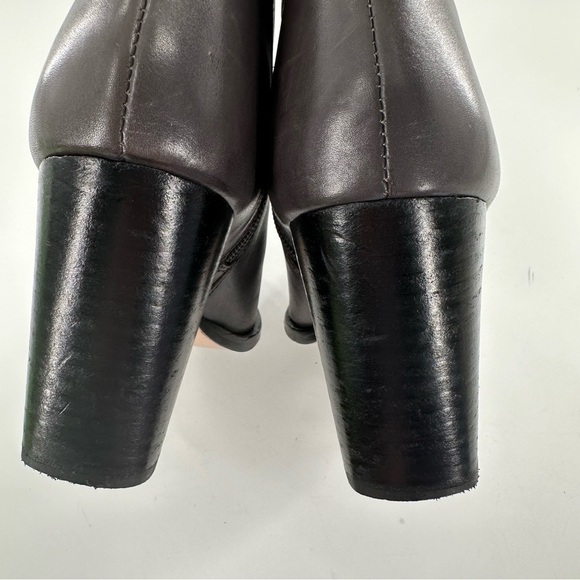 Dune Prestonn womens ankle booties size 7 38 gray leather zip up boots - Picture 9 of 15